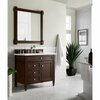James Martin Vanities Brittany 36in Single Vanity, Burnished Mahogany w/ 3 CM Arctic Fall Solid Surface Top 650-V36-BNM-3AF